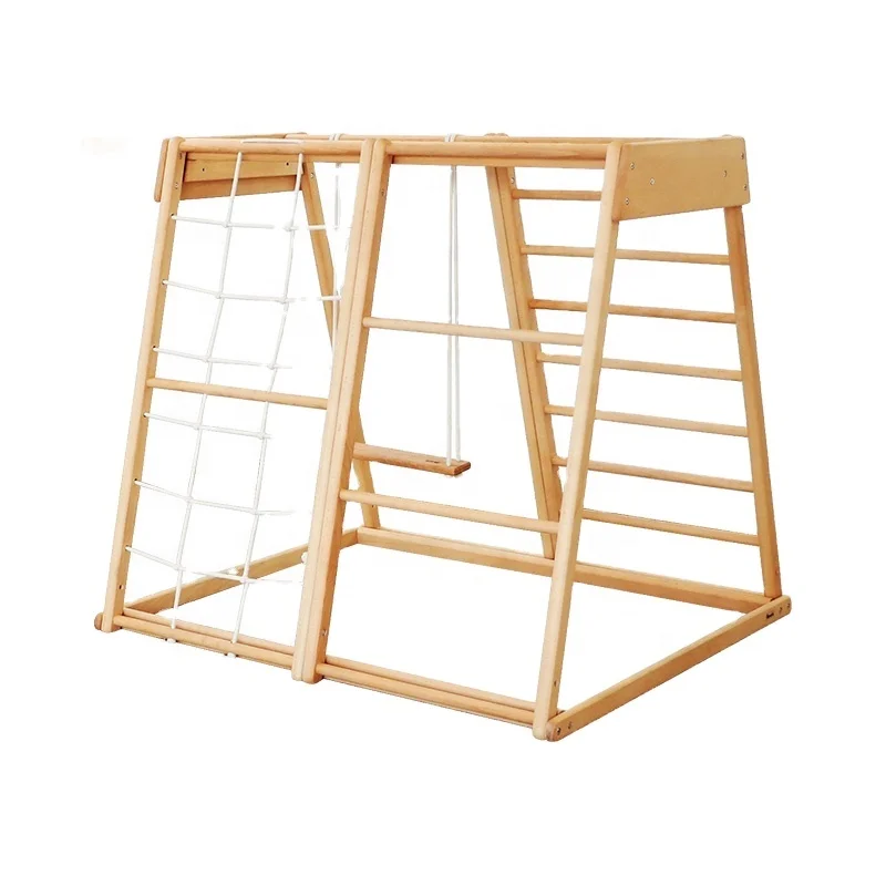 Kids Outdoor Climbing Frame - سلم حبال خشبي للأطفال للاستخدام الخارجي،
