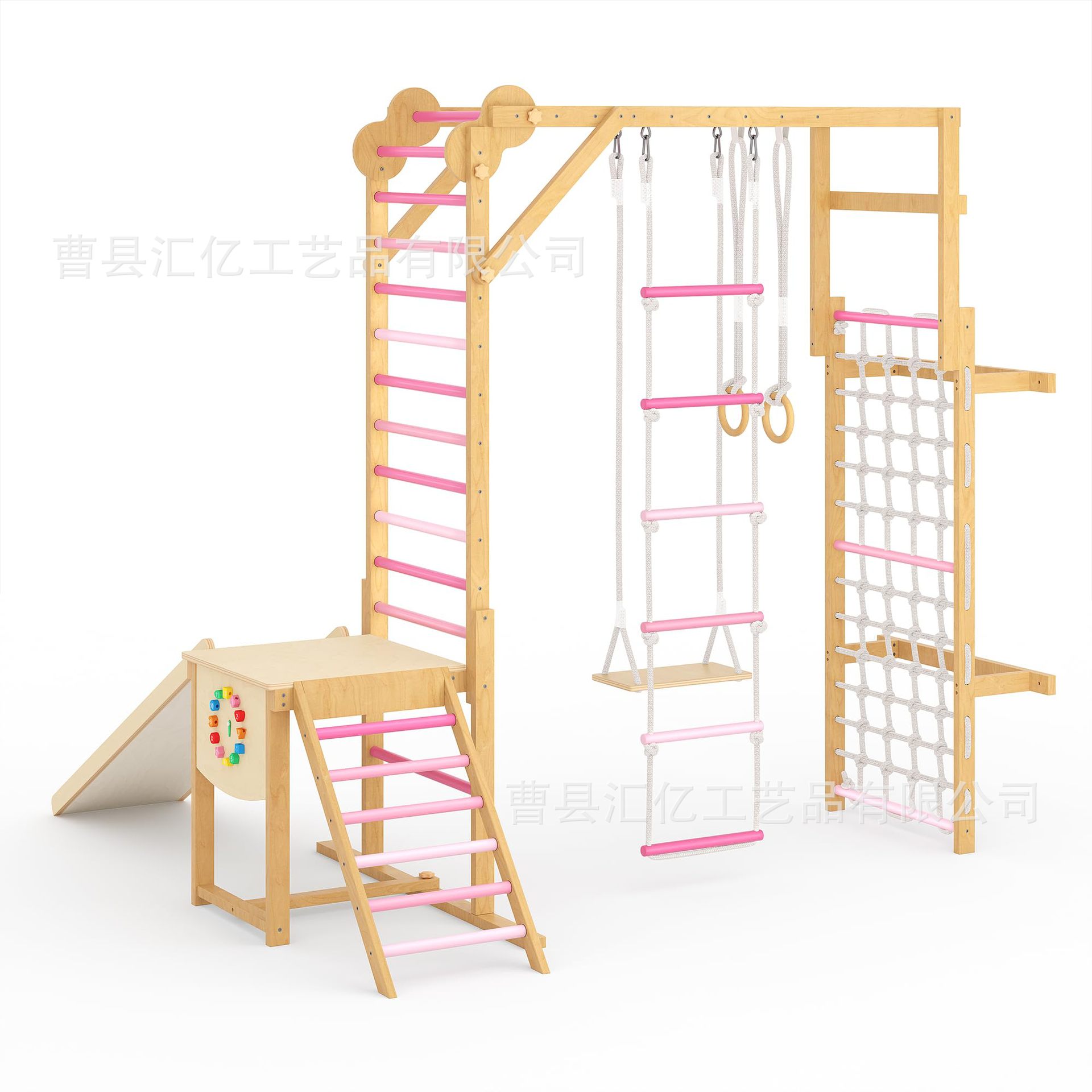 Kids Outdoor Climbing Frame - لعبة لياقة بدنية للأطفال من الخشب