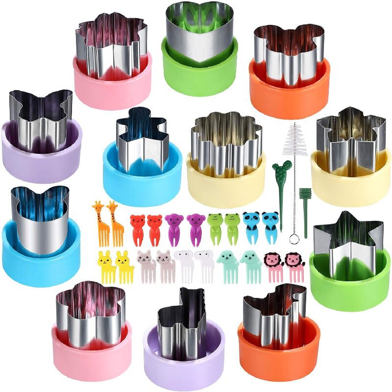 Kids Outdoor Kitchen Accessories - مجموعة أشكال قطاعة الخضراوات المصنوعة من