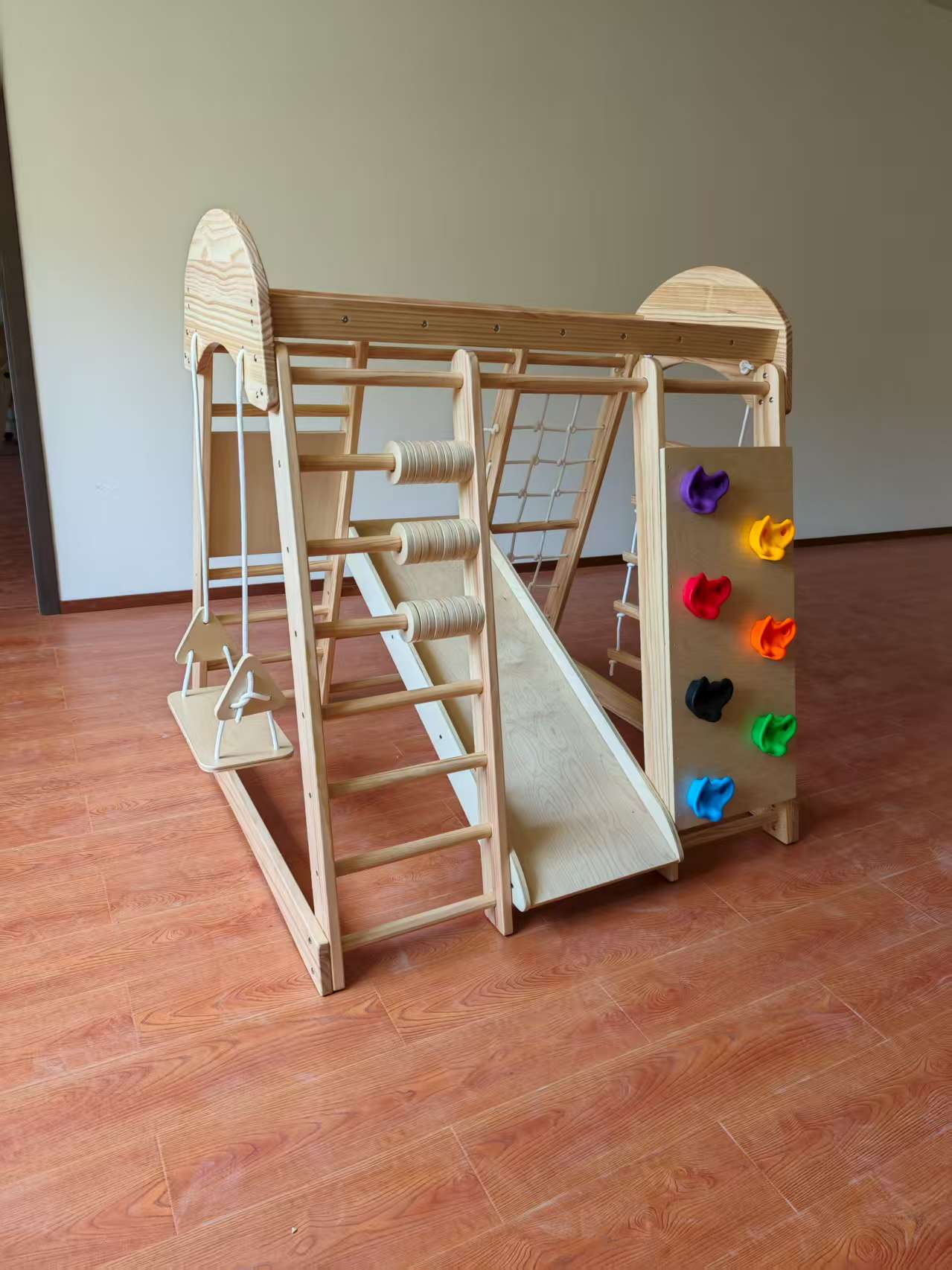 إطار تسلق خشبي للأطفال مع سلال - مراجعة Kids Outdoor Climbing Frame وسعره